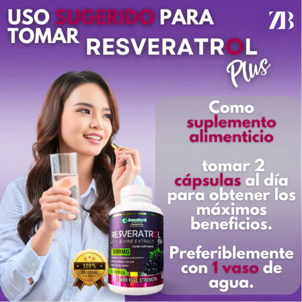 Resveratrol en capsulas Green world 1600 mg
