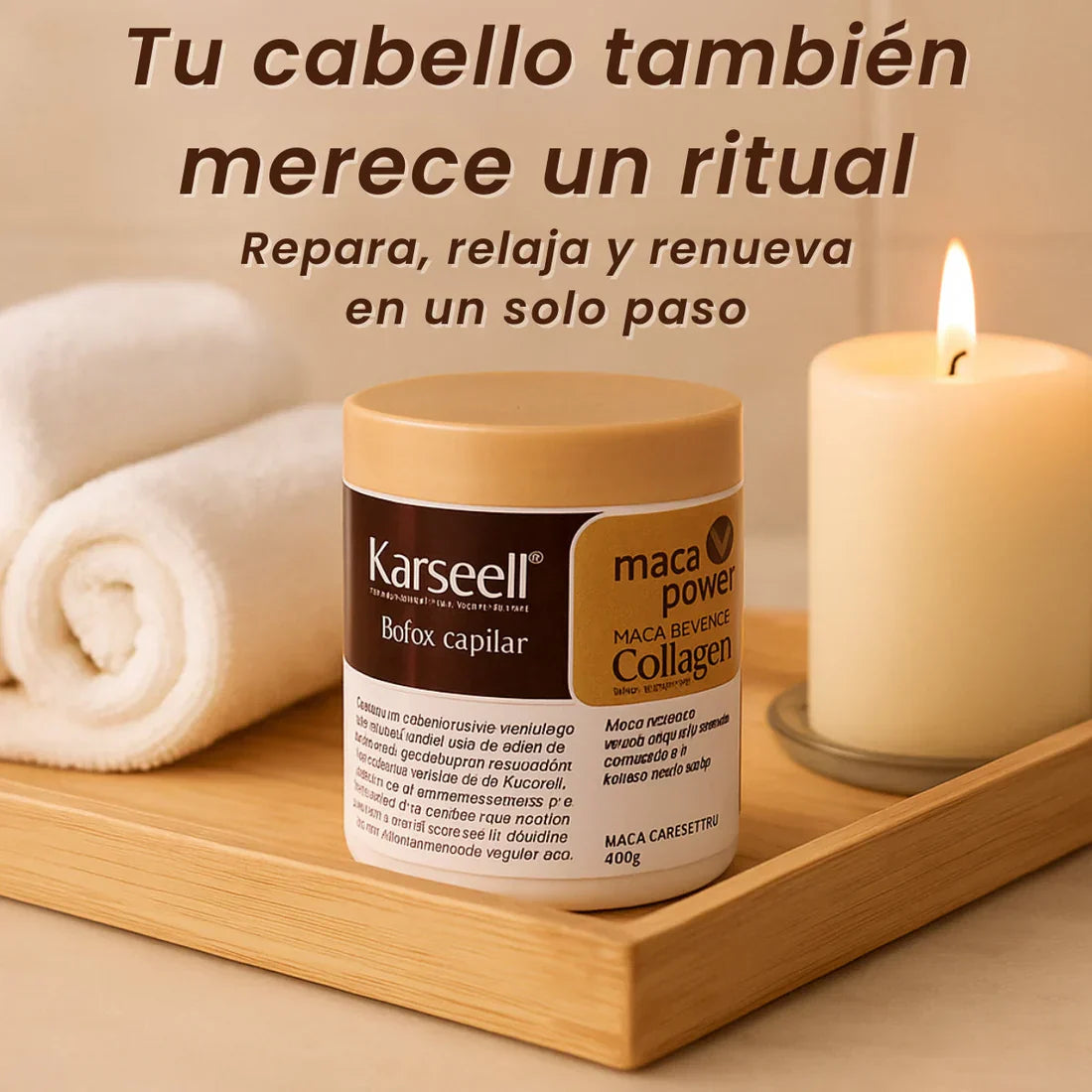 PROMOCIÓN 2 X 1 -Mascarilla capilar de colágeno Karseell + conjunto de aceite de argán