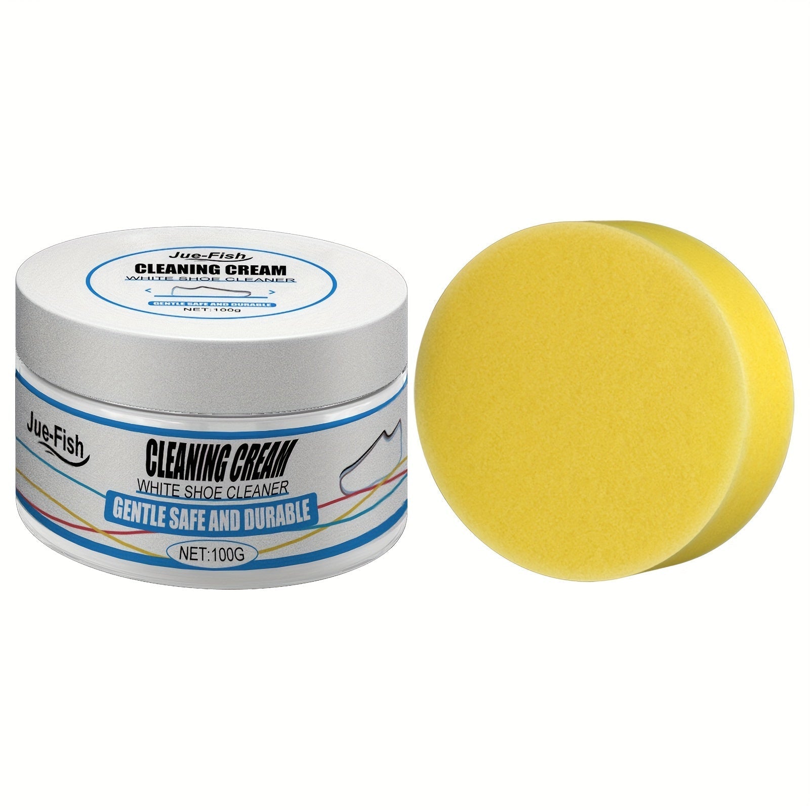 Crema Limpiadora Instantánea para Zapatos Blancos - Removedor de Manchas y Blanqueador, Seguro para Zapatillas, Lona, Cuero Sintético | Fórmula Fácil sin Enjuague