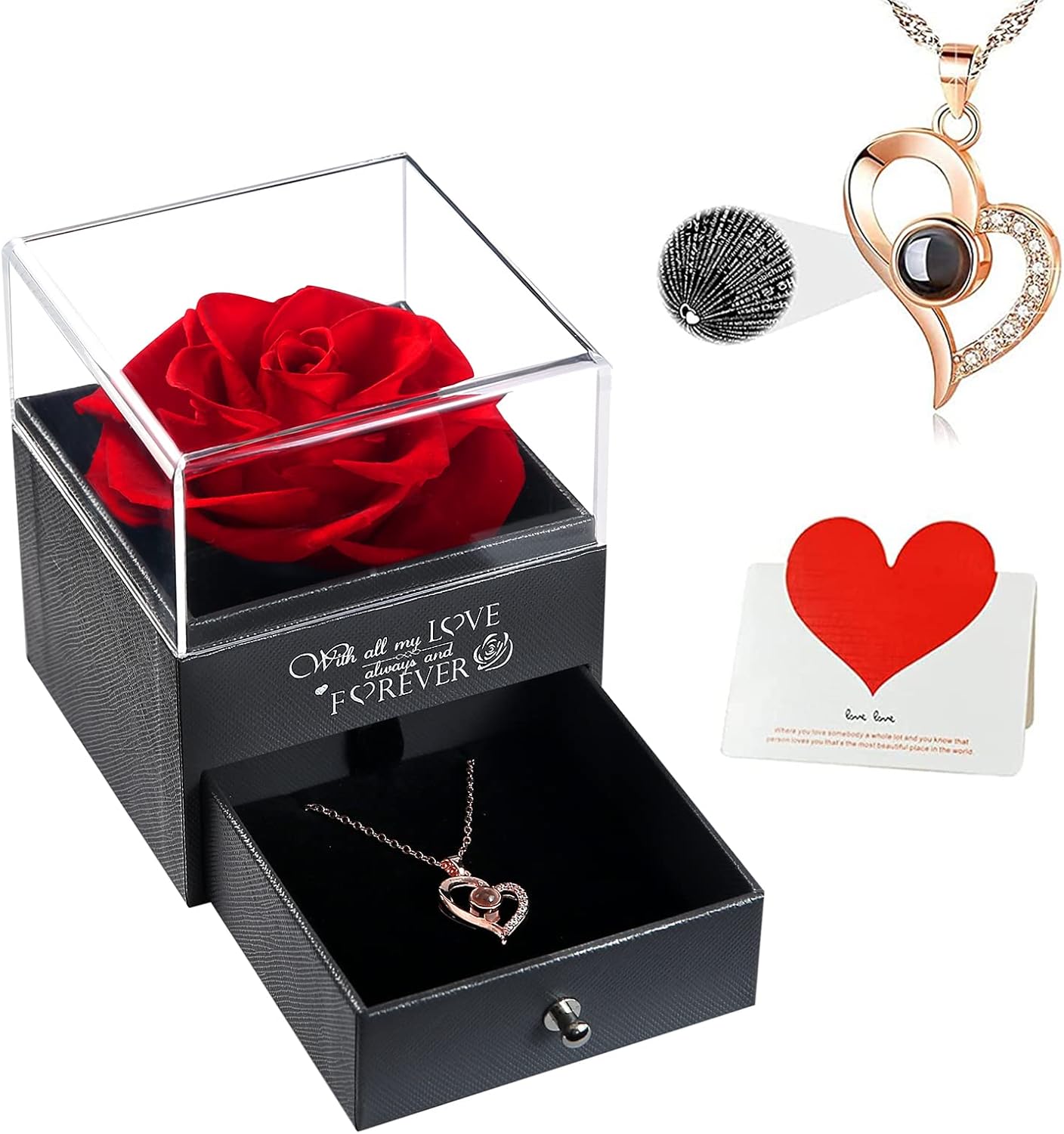 Cofre de Rosa con Collar Mágico 😍🌹SORPRENDE A MAMÁ EN SU DIA 🌹😍