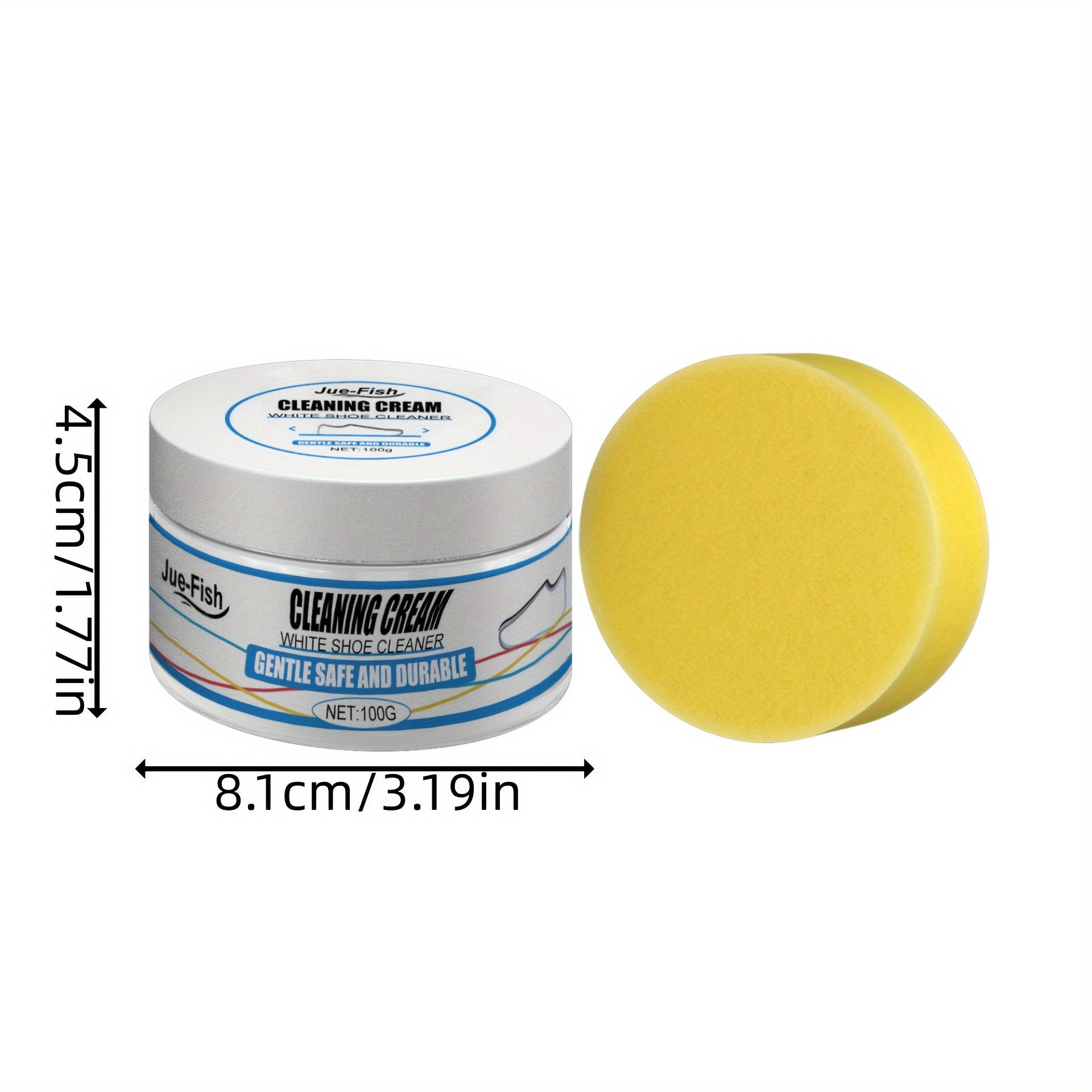 Crema Limpiadora Instantánea para Zapatos Blancos - Removedor de Manchas y Blanqueador, Seguro para Zapatillas, Lona, Cuero Sintético | Fórmula Fácil sin Enjuague
