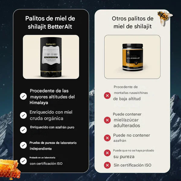 Palitos de miel pura Shilajit del Himalaya - 1 pack (30)
