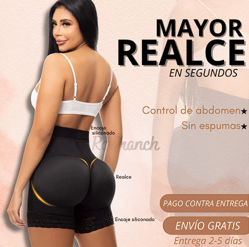 PANTY CONTROL ALTO CON REALCE DE GLÚTEO + ENVÍO GRATIS