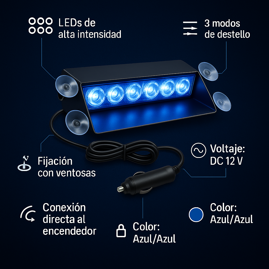 BlueFlash Pro - Baliza LED Estroboscópica