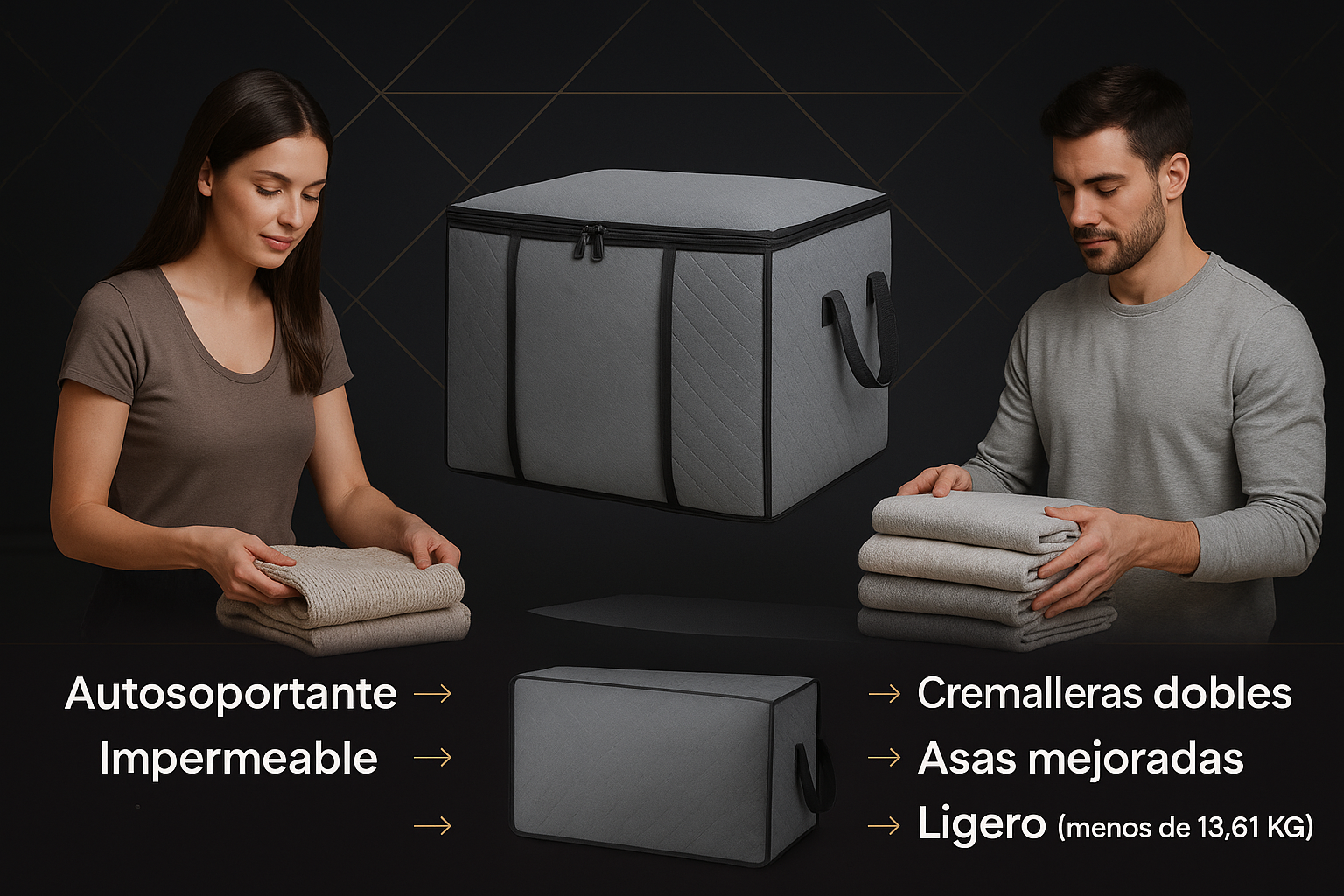 4 piezas Armario de almacenamiento portátil para ropa, mantas y edredones, impermeable.