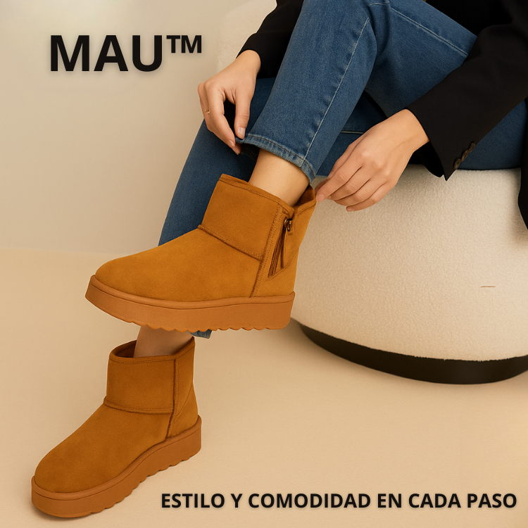 MAU™ - Botas de Invierno con Cierre Lateral - ¡COMODIDAD Y ESTILO INVERNAL!