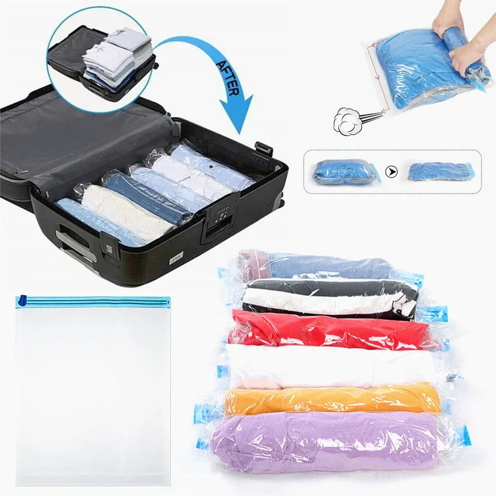 AIRCOMPRESSION™ - PACK DE 6 BOLSAS AL VACÍO + BOMBA MANUAL👔