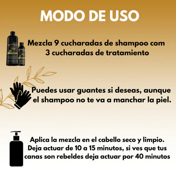 Shampoo Chao Canas – Cubre Canas + Tratamiento Activador GRATIS