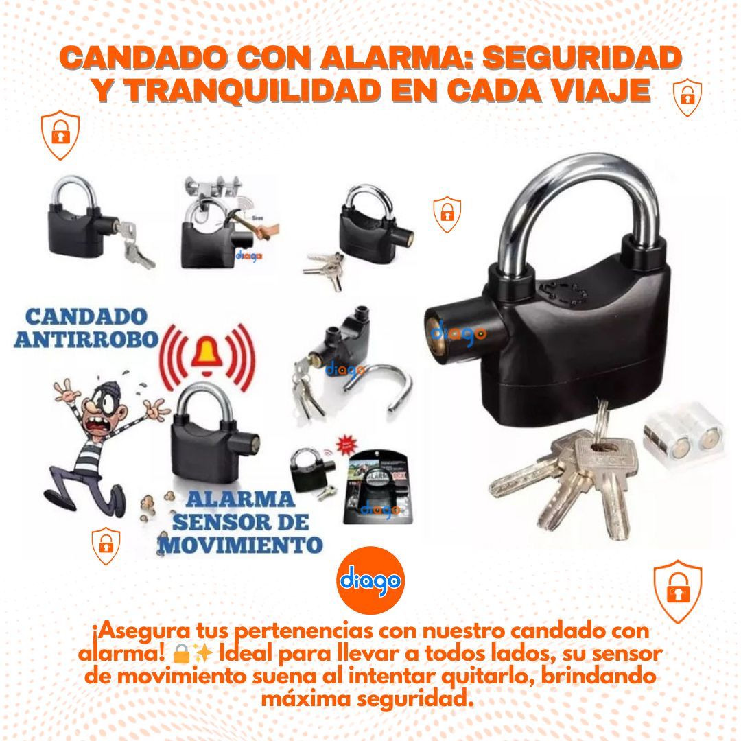 Candado con Alarma Antirrobo
