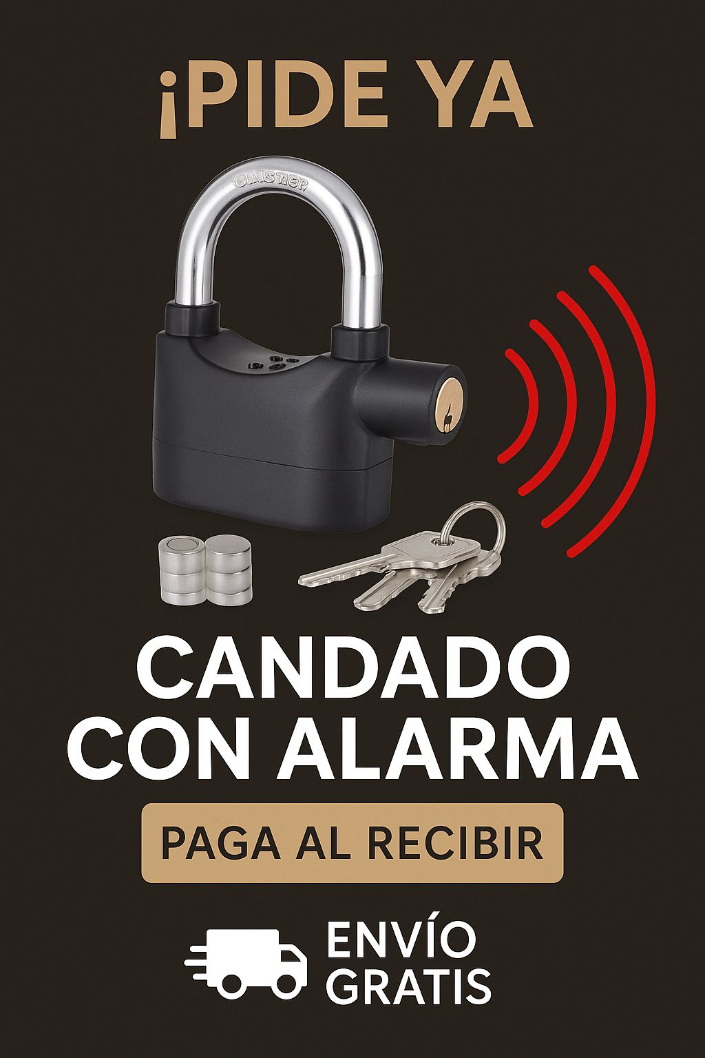 Candado con Alarma Antirrobo