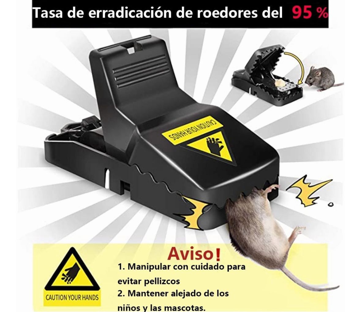 TRAMPA PARA RATAS Y RATONES (PACK 6 UNIDADES)