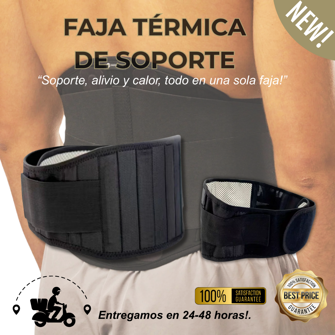 Faja térmica de soporte para el dolor lumbar