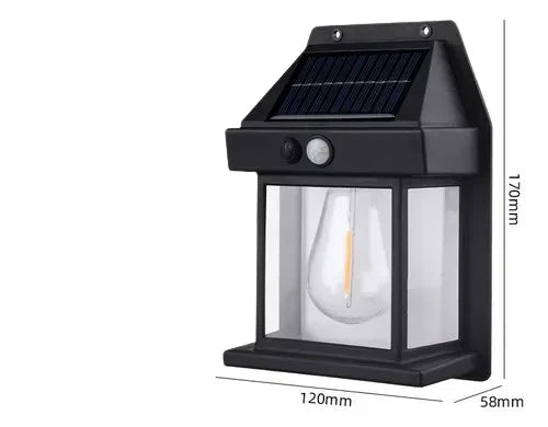 2 LÁMPARAS CON PANEL SOLAR PARA EXTERIORES